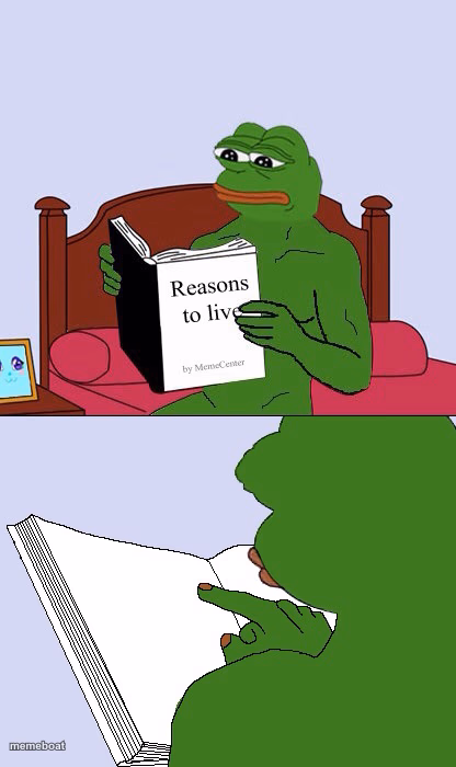 Blank Pepe Reasons to Live - meme generator image preview