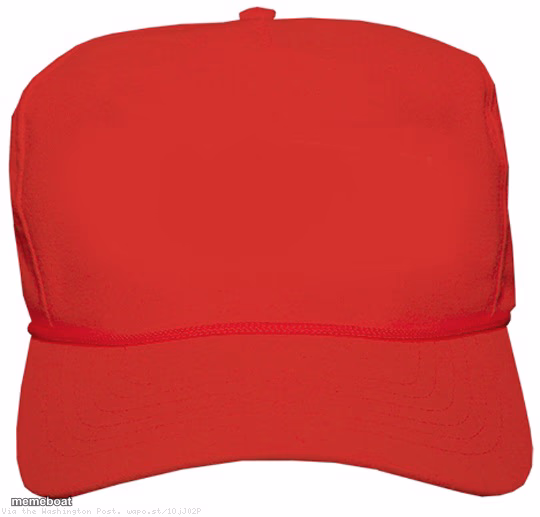 blank red MAGA hat - meme generator image preview