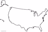Blank U.S.A. Map
