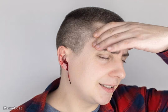 Bleeding From Ears - meme generator image preview