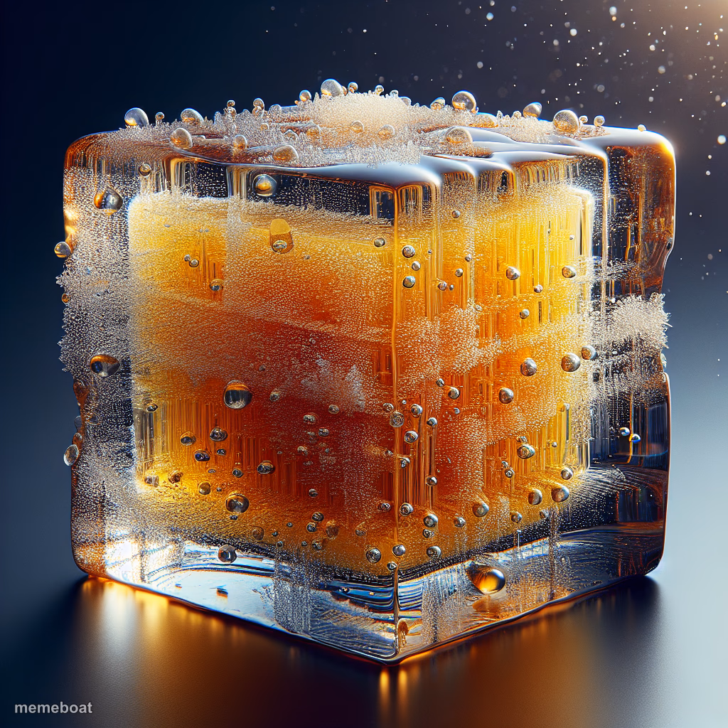 Block of honey mustard covered in ice - meme generator image preview