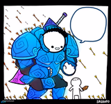 Blue armor guy