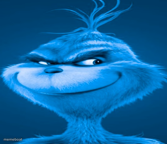 Blue Grinch - meme generator image preview