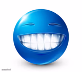 blue guy smile
