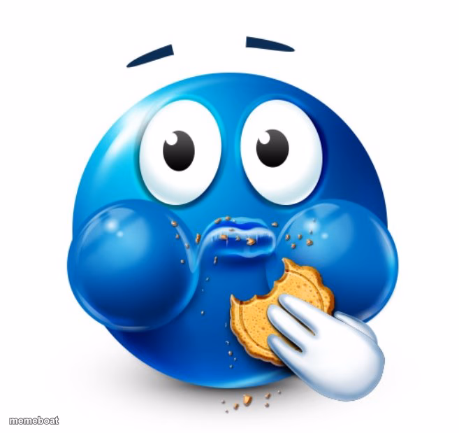 Blue guy snacking - meme generator image preview
