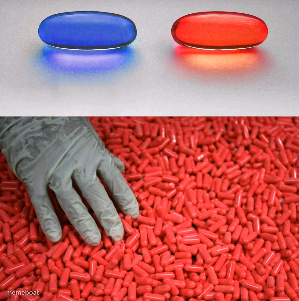 Blue or red pill - meme generator image preview