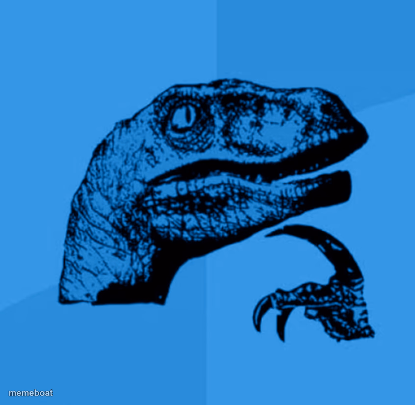 Blue Philosoraptor - meme generator image preview