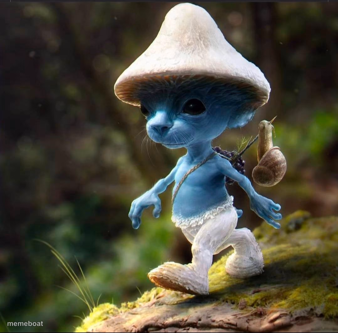 Blue Smurf Cat - meme generator image preview