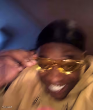 Blurry Man Adjusting Sunglasses