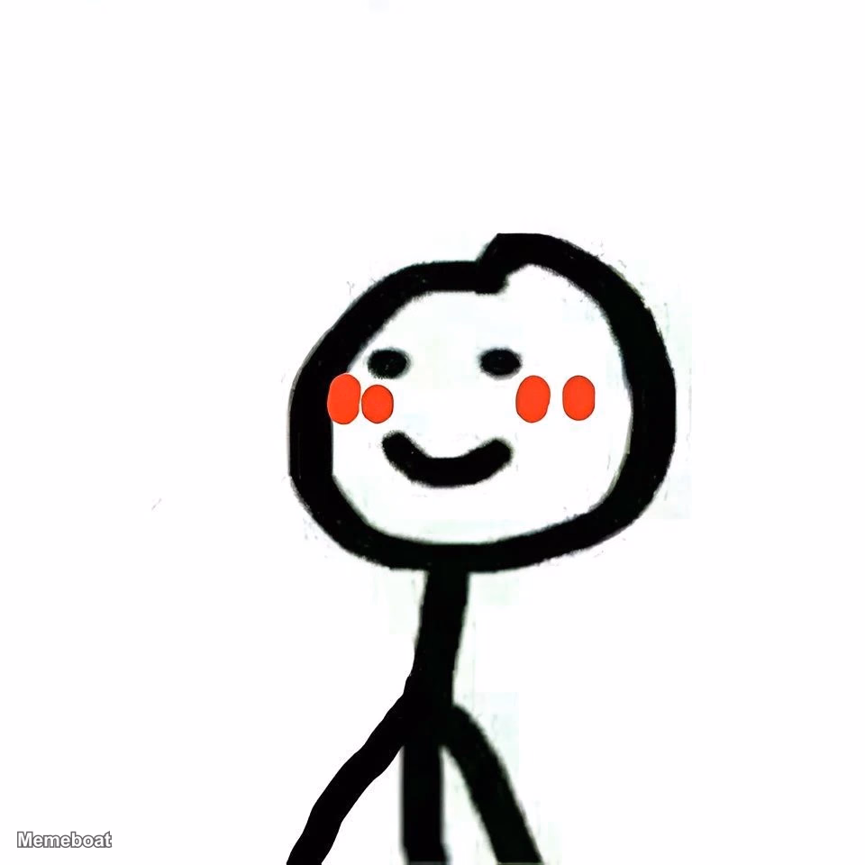 Blushing Stick Figure - meme generator image preview