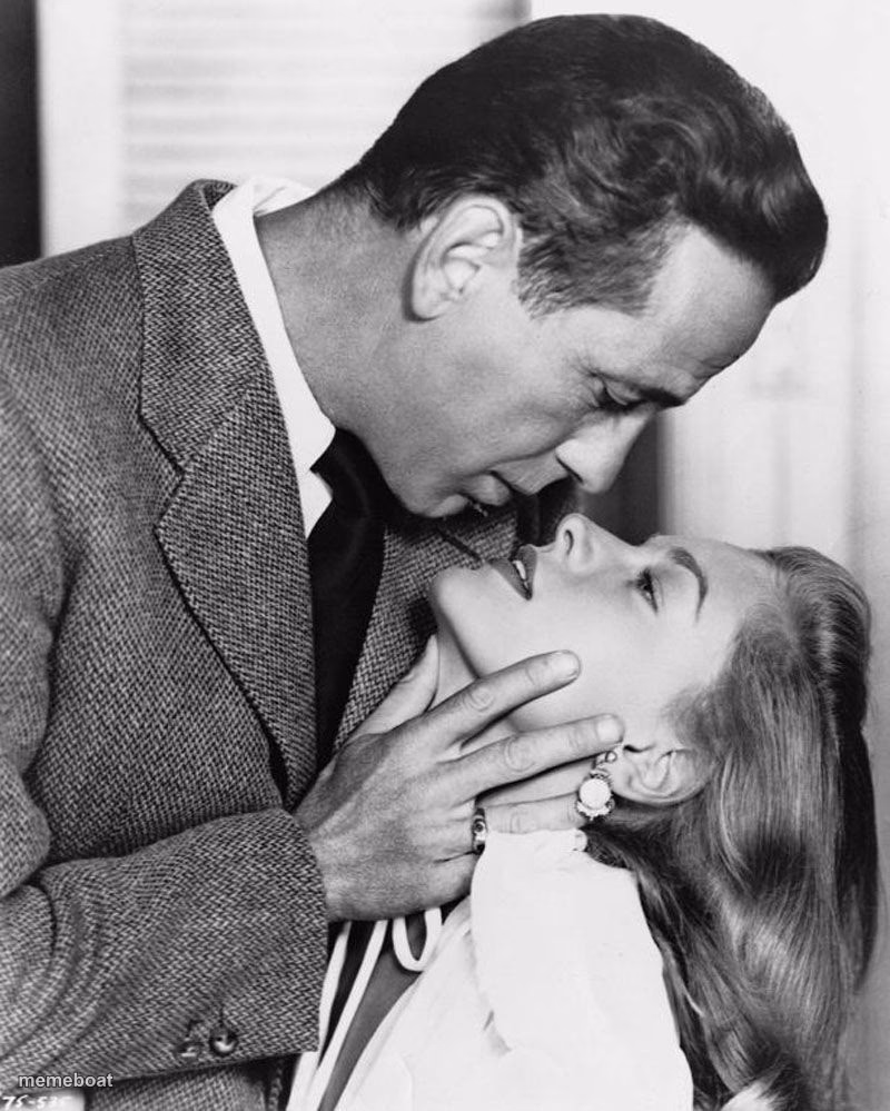 Bogart and Bacall chin grap - meme generator image preview