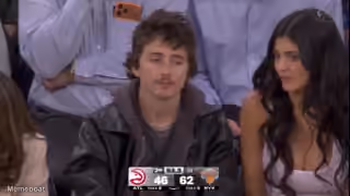 Bored/Upset Timothée Chalamet - New York Knicks Playoff Game