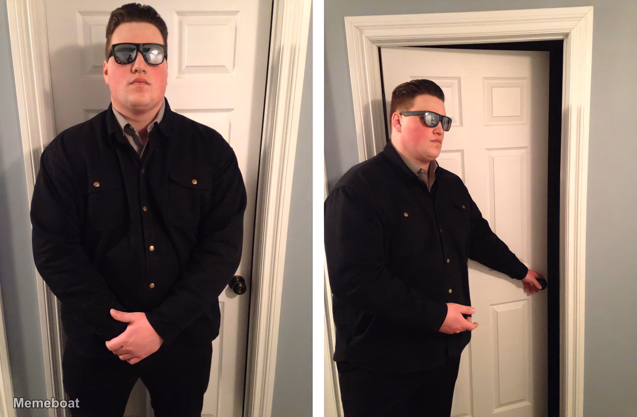 Bouncer Opening Door - meme generator image preview