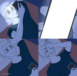 Boy crying in bed