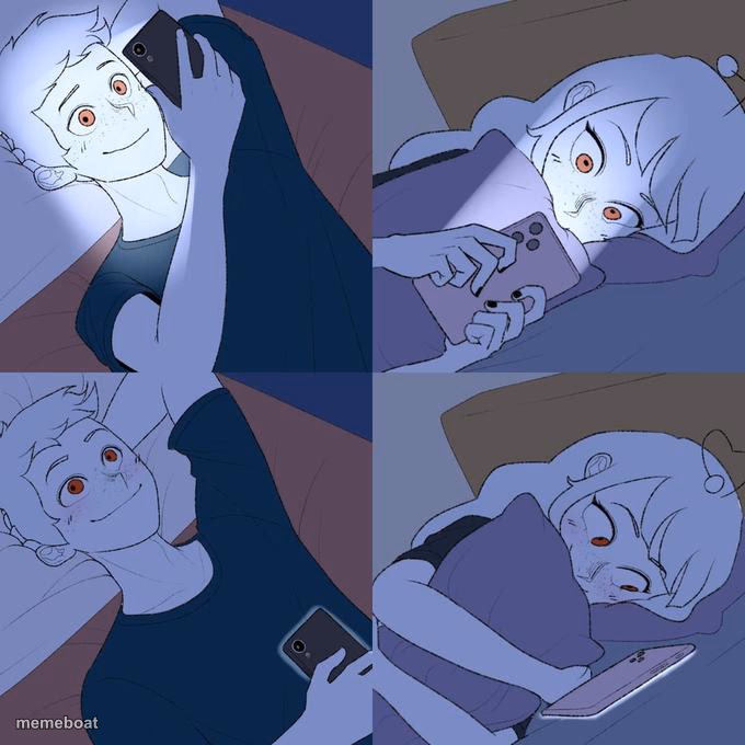 boy girl texting - meme generator image preview