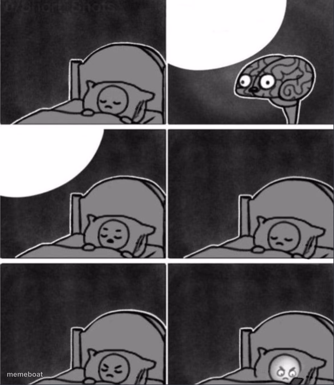 brain sleep phone - meme generator image preview