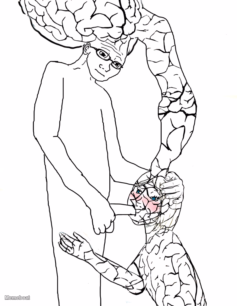 Brainlet Big Brain Drain - meme generator image preview