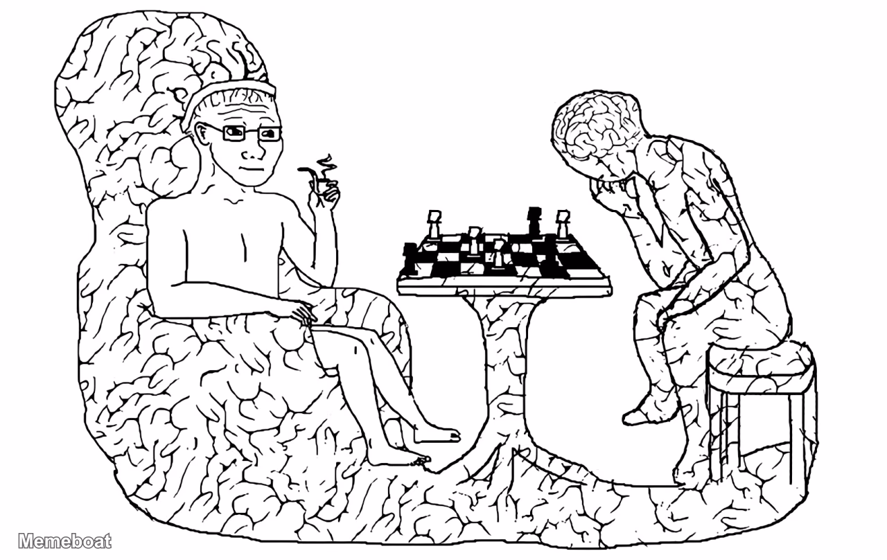 Brainlet vs. Ascended Brain Chess - meme generator image preview