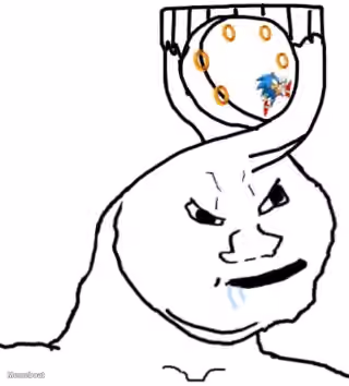 Brainlet with Sonic in Head