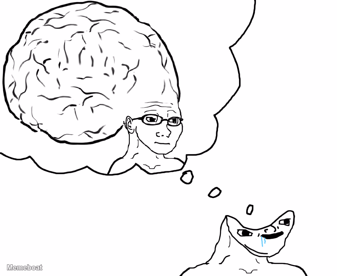 Brainlet Wojak Dream - meme generator image preview