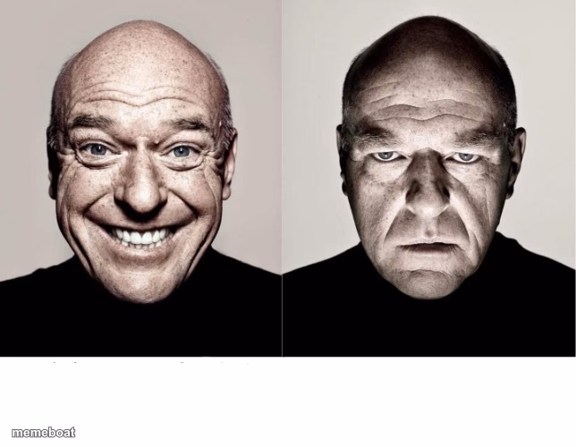 breaking bad smile frown - meme generator image preview