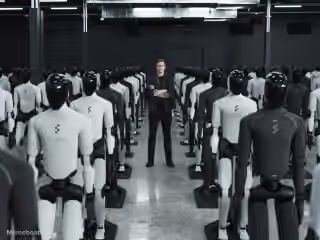 Brett Adcock with Figure robot army