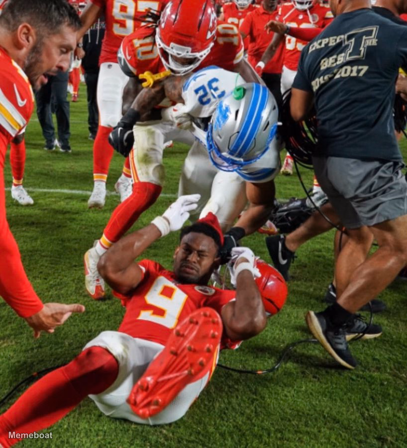 Brian Branch Smacks Juju Smith-schuster - meme generator image preview
