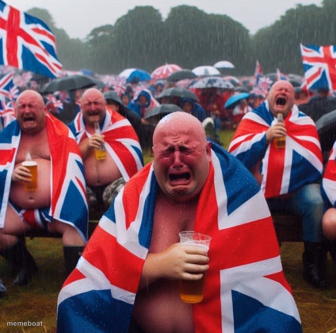 Crying England Fan - meme generator image preview