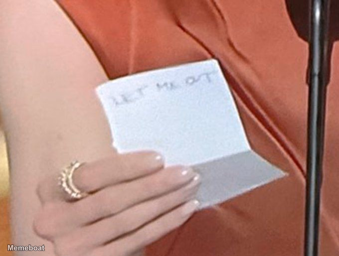 Britt Lower "LET ME OUT" - meme generator image preview