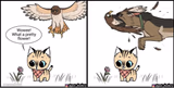 Brutus saving Pixie from an eagle