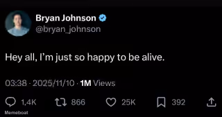 Bryan Johnson "I'm Just so Happy to Be Alive"