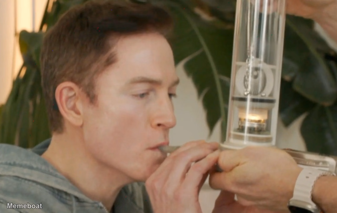 Bryan Johnson Smoking DMT - meme generator image preview