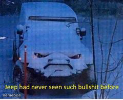 Angry Snow Jeep - meme generator image preview