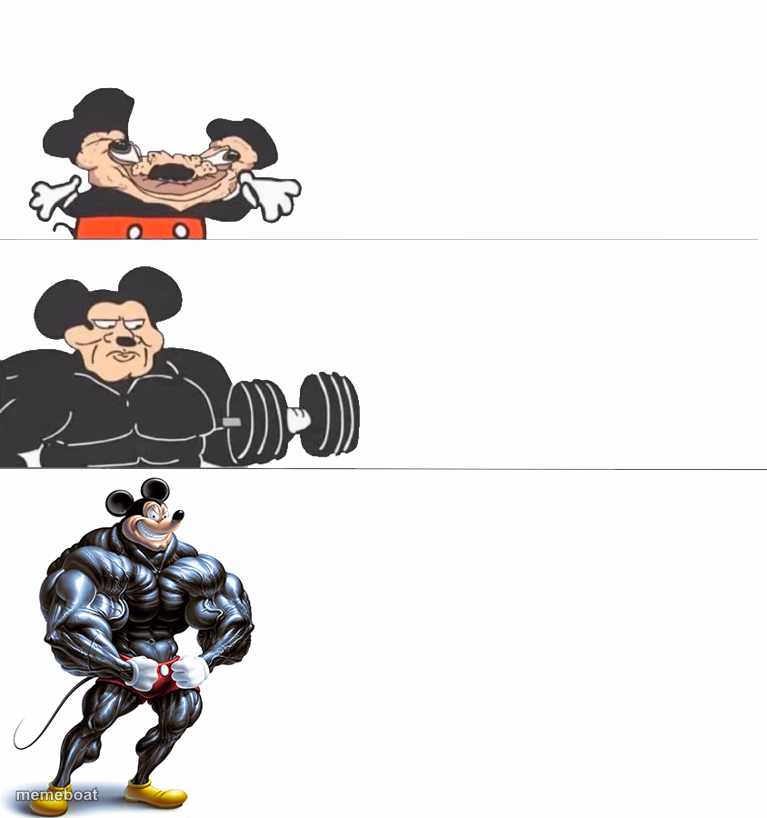 buff mickey - meme generator image preview