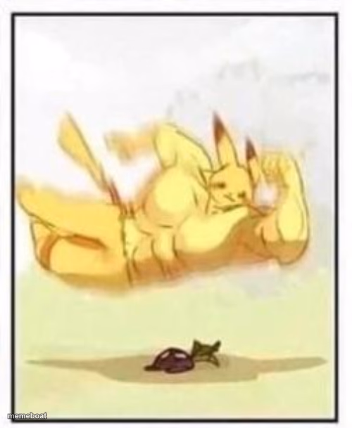 Buff Pikachu body slam - meme generator image preview