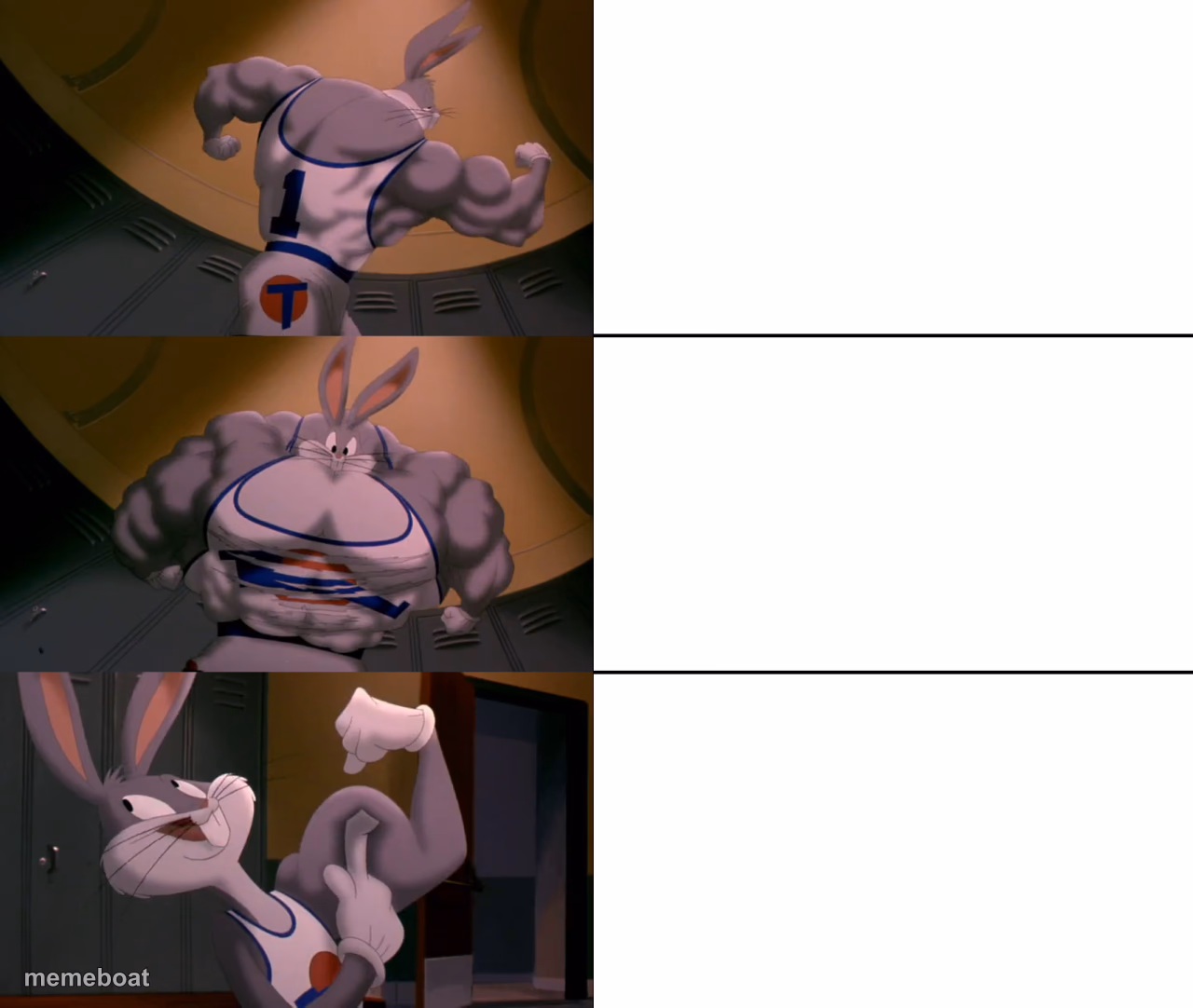 Bugs Bunny Muscle evolution - meme generator image preview