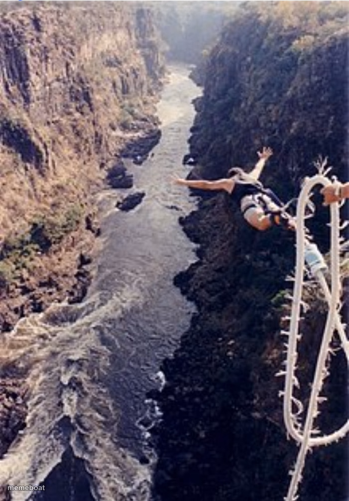Bungee jumping - meme generator image preview
