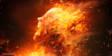 burning face