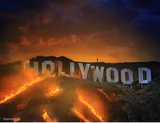 Burning Hollywood   Sign