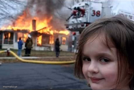 Burning House Girl - meme generator image preview