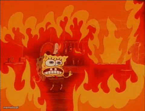 Burning Spongebob - meme generator image preview