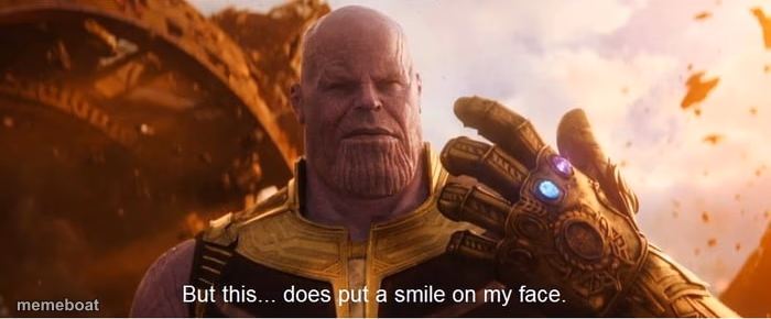 Thanos Smile - meme generator image preview