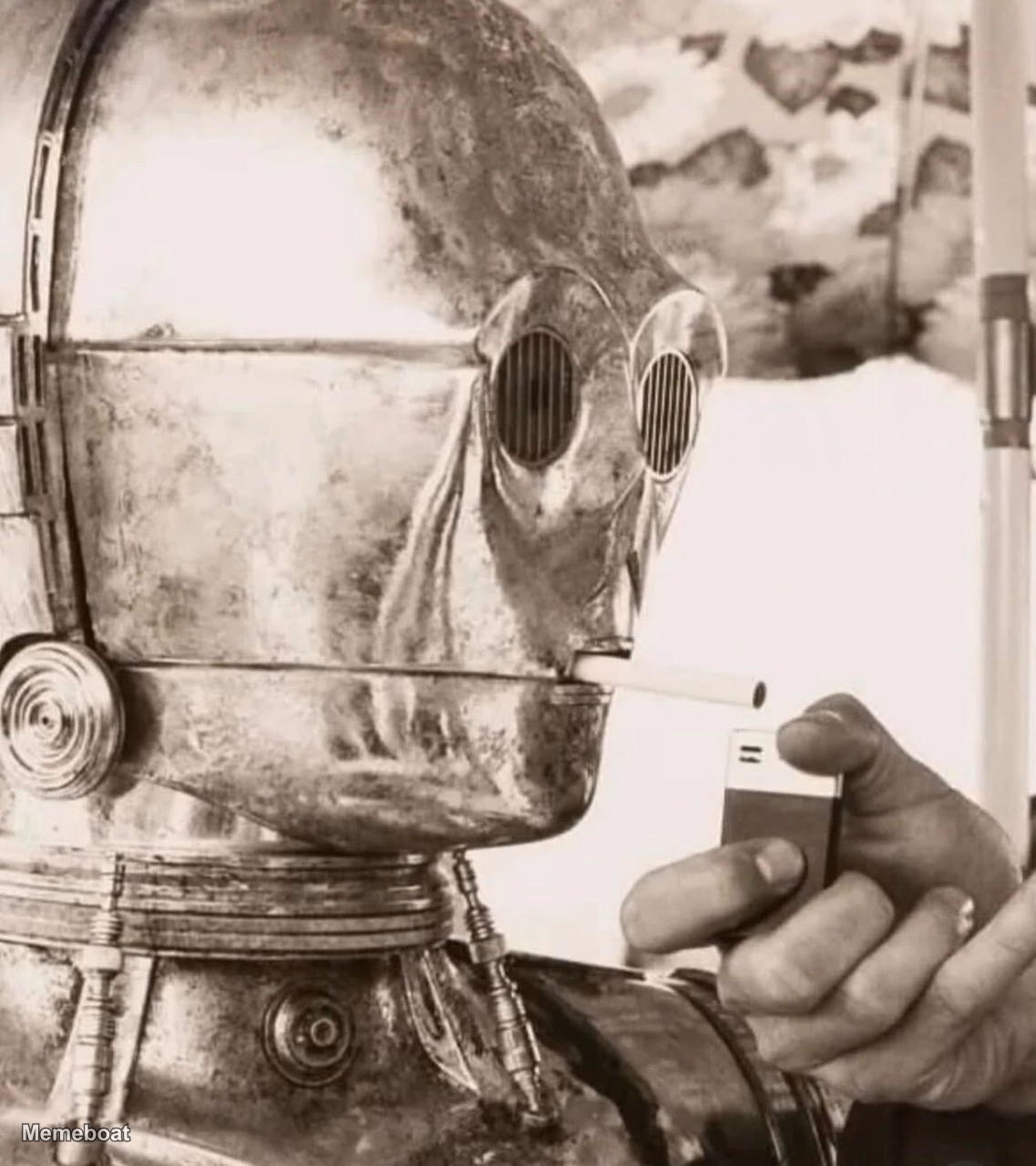 C3PO Smoking - meme generator image preview