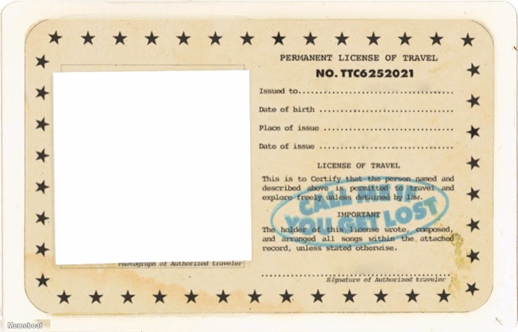Call Me If You Get Lost ID Card - meme generator image preview