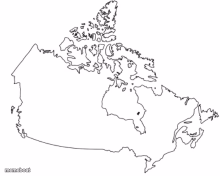 Blank Map of Canada - meme generator image preview