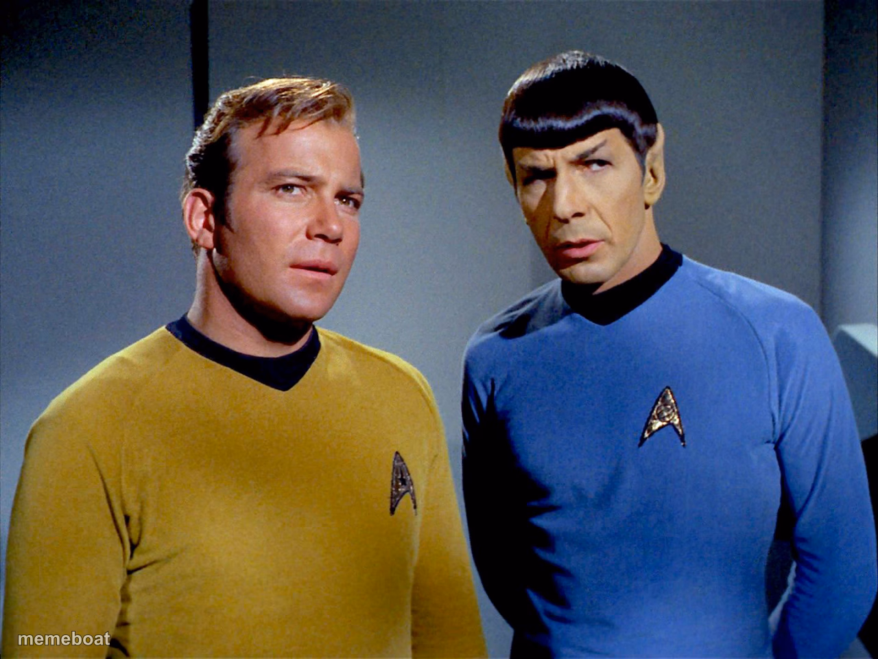 Captain Kirk Spock - meme generator image preview