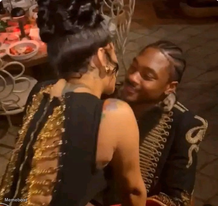Cardi B and Stefon Diggs in Miami - meme generator image preview