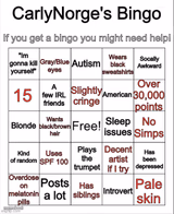 Personality Bingo Card