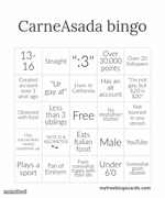 CarneAsada bingo