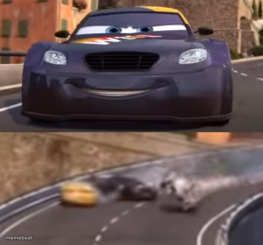 Cars 2 Italy Crash - meme generator image preview